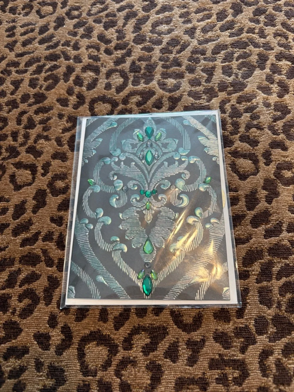 🆕Papyrus Gemmed Damask Patterned Greeting Card